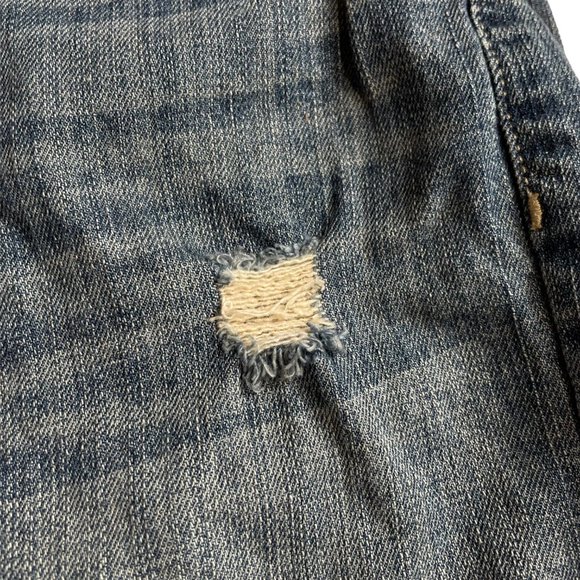 Converse Denim Skirt 28 Miniskirt Mini Short Jean Distressed Light Wash Frayed - Picture 7 of 13